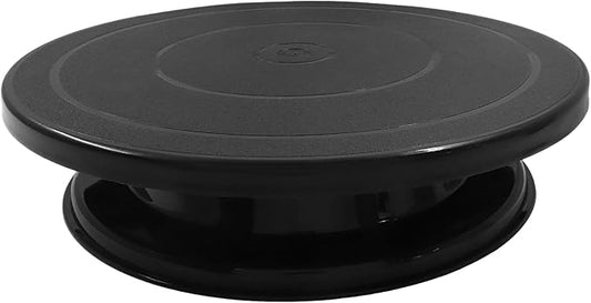 Bonsicoky Cake Stand 11 Inch Rotating Cake Turntable for Decorating, Smoothly Revolving Baking Turntable Stand for Cake, Cupcake, Cookie, Muffin, Black