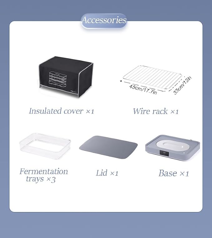 40L Bread Proofer,Dough Proofer Machine，Fermentation Box | Adjustable Temperature Timing Automatic Humidity Control Transparent Removable