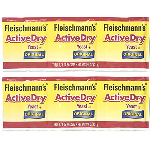 Fleischmann's Yeast, Active, Dry, (3) 0.25 ounce packs (Pack of 2)