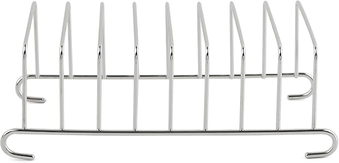 Toast Rack, 8 Slice Bread Holder Air Fryer Accessories Organizer, Stainless Steel Toast Rack Baking Tools Accessories Cooling Racks(COLOR:Silver 1 Pc)