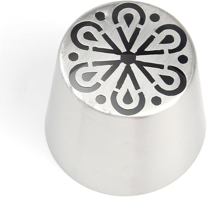 Extra Large Russian Piping Tips - Stainless Steel Flower Nozzles Set for Cake Decorating, Rose & Floral Icing Tips for Cupcakes, Cookies Professional Baking Tools (XXL, Style 61)