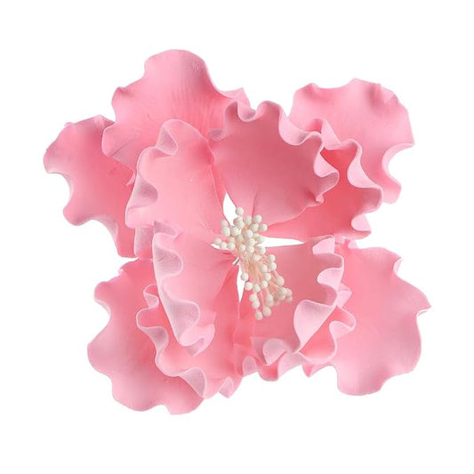 O'Creme 5 Inch Pink Peony Gumpaste Flower, Set of 3 - Edible Flowers for Cake Decorating - Sugar Paste Flower Decorations for Cakes, Cupcake Toppers - Birthday Party, Wedding, Valentines Day