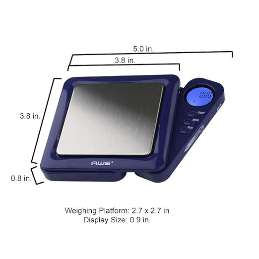 American Weigh Scales Blade Series 650g x 0.1g Digital Pocket Scale 0.1g Accuracy | Precision Mini Scale, Small Digital Gram Scale for Kitchen, Gold, Gems & Coin Scale, Smart Digital & Compact Scale