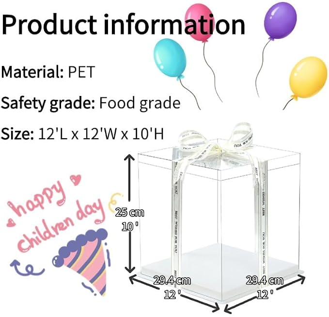 12 Inch Cake Boxes Bulk 30 Pack – Bakery Supply & Catering, Round Disposable, High-Volume Packaging Solution, Wholesale Price, Professional Bakery Case, Wedding & Large Dessert Packaging