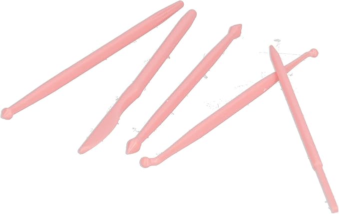 Fdit Clay Modeling Tools, 14 Pcs Double Ended PP Plastic Sculpting Kit for Cake Fondant Chocolate DIY Children Craft Educational Toys for School Home (Pink)