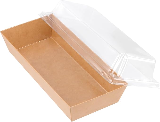 150 Pack 7.5 x3.3 x 2.5 Inch Pale Brown Charcuterie Box, Karft Paper Large Charcuterie Boxes, Disposable Food Containers for Bakery Desserts Cupcakes Salads Strawberries Cookies