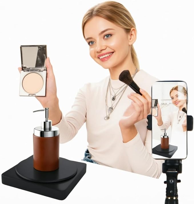 6.69Inch Motorized Rotating Display Stand, 360° Electric Turntable for Photography with Type-C Power Cable, Adjustable Speed Spinning Platform for Product Display, 3D Scanning, Jewelry & Cake