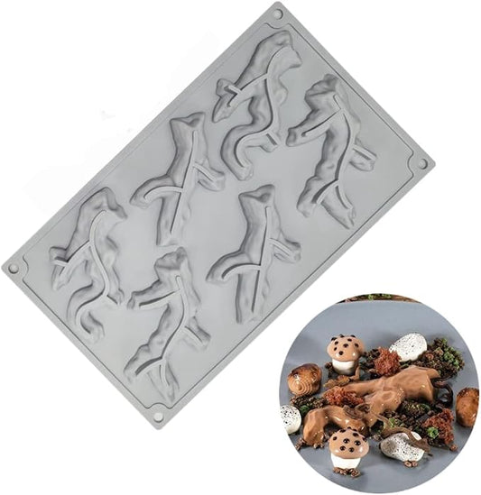 mostsom Silicone Nature Branch Designs Mold Fondant and Gum Paste Mold - Cake Decorating Supplies (Branch E)