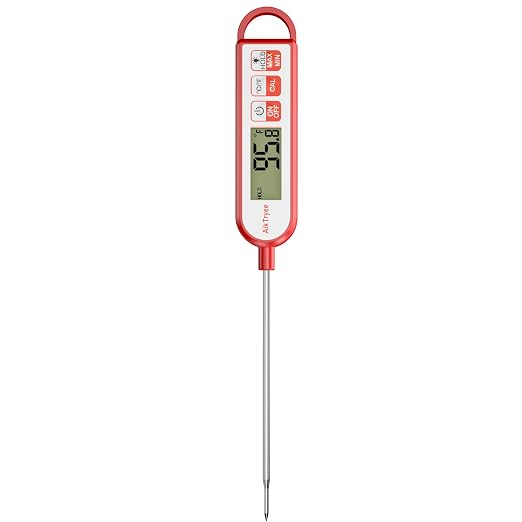Digital Instant Read Meat Thermometer Kitchen Cooking Food Candy Thermometer for Oil Deep Fry BBQ Grill Smoker Thermometer by AikTryee