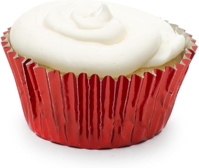 Fox Run Christmas Foil Muffin and Cupcake Liners, Set of 45 Standard Size Wrappers