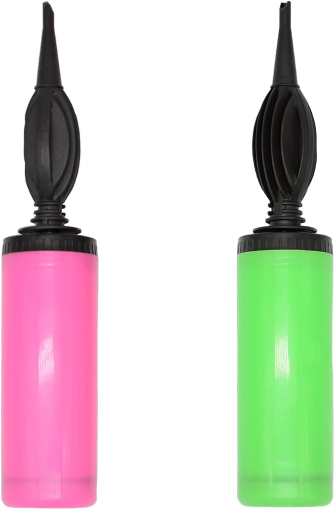 Balloon Pump Hand Held 2Pack, Double-Way Air Intake Portable Manual Inflator for Halloween Balloons, Yoga Balls, Balloon Garland, Party Decorations