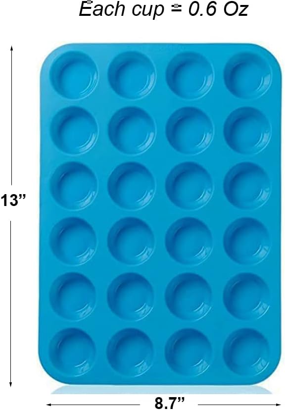 Silicone Muffin Pan Mini 24 Cups | Cupcake Pan