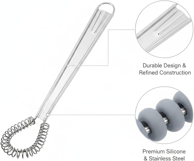 13-Inch Silicone Coated Stainless Steel Whisk for Sauces and Eggs