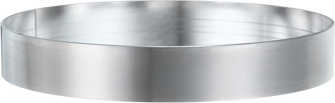 HARFINGTON Round Cake Ring 5.12 x 1 Inch Seamless Stainless Steel Pastry Mousse Dessert Ring Mirror Coating for Baking Cooking English Muffins Crumpet Making Tool
