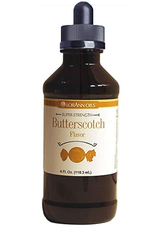 LorAnn Butterscotch SS Flavor, 4 ounce bottle - Includes a threaded Glass Dropper