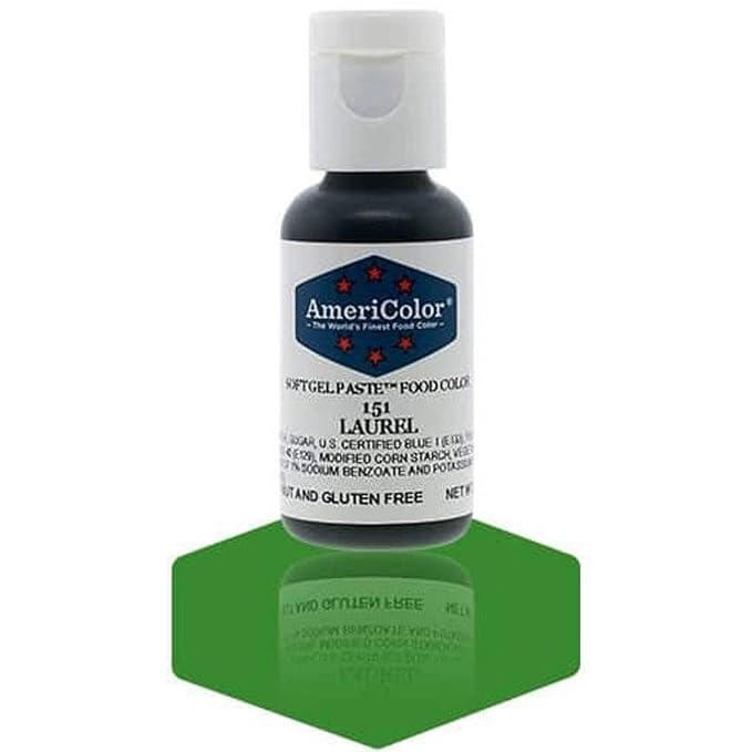 AmeriColor, Laurel, 0.75 Ounce Bottle, Soft Gel Paste Food Color