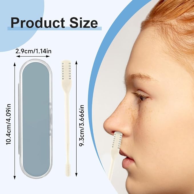 3PCS Nasal Hair Cutter Portable Travel Essentials,2026 Manual 360° Rotating Nostril Hair Removal Tools Double Sided Nose Hair Blade,Nose Hair Cutter for Women Men (Cream, 12 Pack)