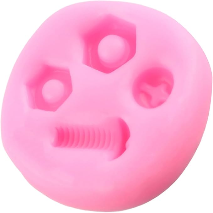 Hand Tools Silicone Mold Construction Tools Fondant Molds Screw Nut Candy Molds For Cake Decorating Cupcake Topper Chocolate Gum Paste Polymer Clay