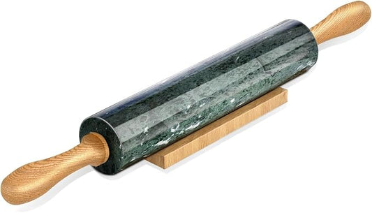 Koville Marble Rolling Pin, Non-Stick Stone Dough Roller, Rolling Pin for Baking,Pasta, Dumpling, Ravioli, Fondant,Pie Crust, Kitchen Baking Pastry Tools