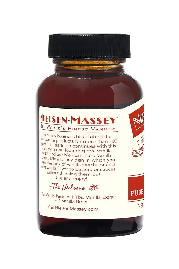 Nielsen-Massey Mexican Pure Vanilla Bean Paste for Baking and Cooking, 4 Ounce Bottle