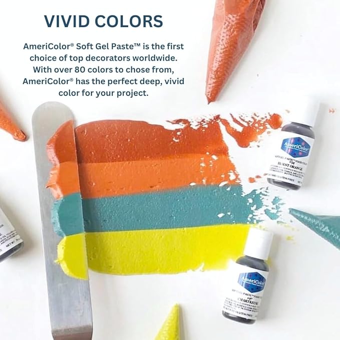 AmeriColor, Terracotta, 0.75 Ounce Bottle, Soft Gel Paste Food Color