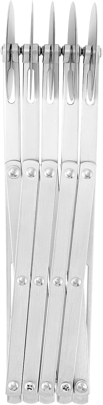 QWORK 5-Wheel Adjustable Pastry/Dough Divider, Stainless Steel Pizza Divider, Expandable Multi-Round Baking Roller for Cookie, Dough, Cake, Pastry