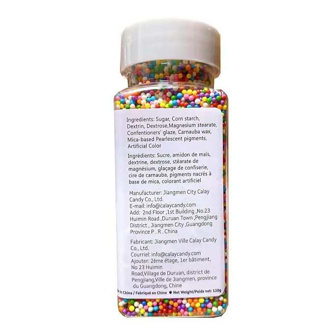 Sentovac Edible Rainbow Nonpareils Sprinkles 2mm Colorful Mini Peals Sprinkle for Cake Decorating Sugar Candy Baking Cookie Cupcake Topper Decorations Wedding Party Valentine Supplies