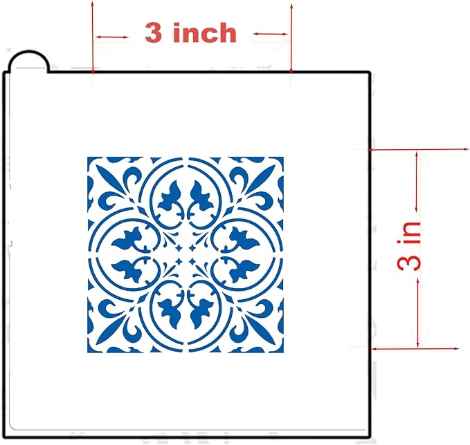 9PCS Scroll Tile Cookies Stencils for Baking, Royal Icing, Sugar Cookie, Cards Decorating Tools