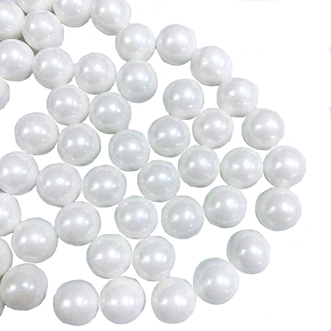 Sentovac 14mm White Pearl Sprinkles Large Edible Cake Decorating Sugar Candy Cookie Cake Cupcake Topper Ice Cream Baking Decorations Halloween Christmas Valentines Wedding Supplies