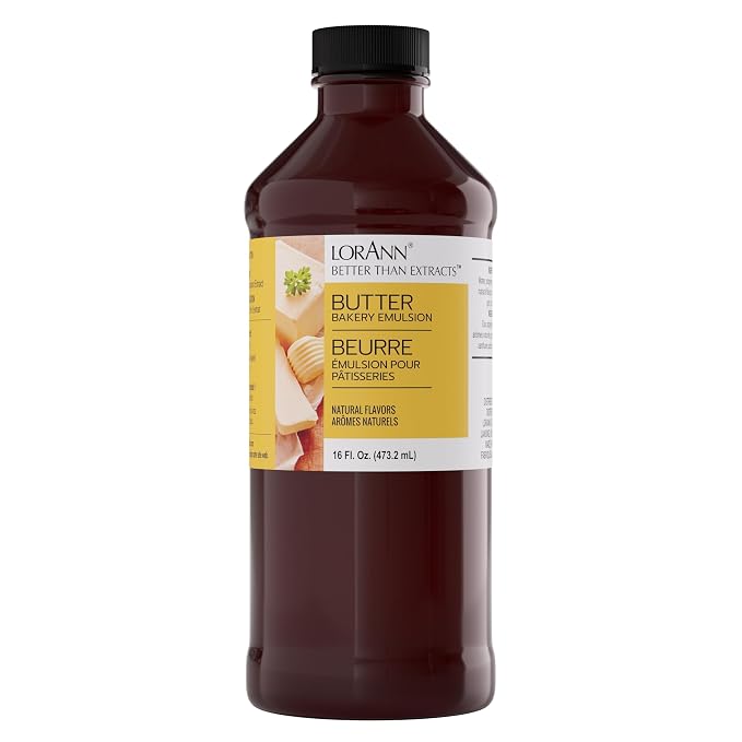 Lorann Oils Butter Bakery Emulsion: True Butter Flavor, Ideal for Enhancing Rich Dairy Notes in Baked Goods, Gluten-Free, Keto-Friendly, Butter Flavoring Essential for Your Kitchen