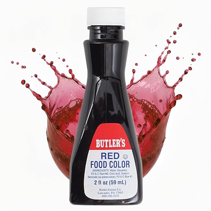 Red Food Coloring, 2 Ounce Bottle, Hampton Distribution