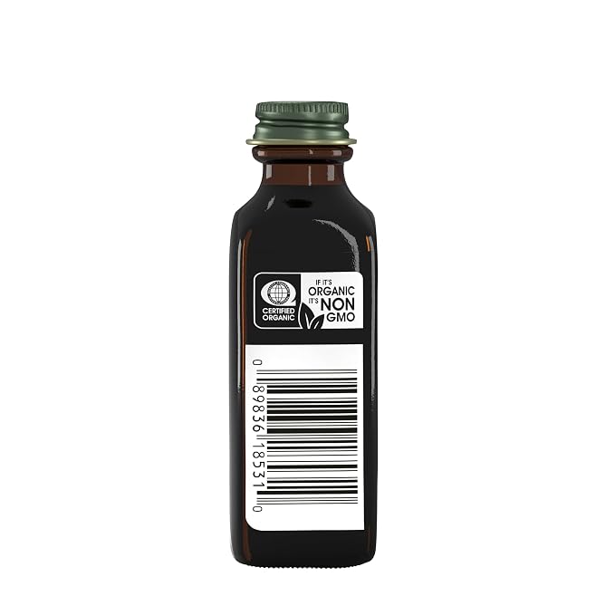 Simply Organic Pure Madagascar Vanilla Extract, 2-Ounce Glass Jar, Certified Organic, Sugar-Free Flavor For Smoothies