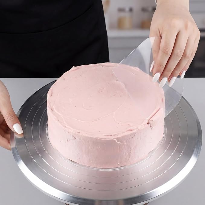 2 Pack Cake Smoother Scraper Flexible Plastic Cakes Scraper‌ with 5 Pack Transparent Scrapers Cake Decorating Supplies Kitchen DIY Baking Tool for Bakery Pastry Decoration