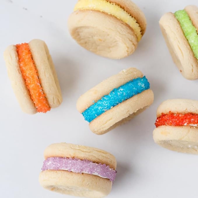 Sweets Indeed Rainbow Sanding Sugar 8-Pack Set – Red Pink Orange Yellow White Green Blue and Purple Decorating Sugar Crystals for Baking & Decorating Cupcakes, Cookies, Cakes & Desserts – 9.02 ounces