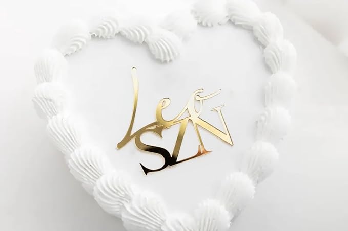 Leo Cake Toppers,Acrylic Gold Leo Energy/Leo Season Cake Decor,July August Birthday Cupcake Decoration,Horoscope Astrology Birthday Party Supplies