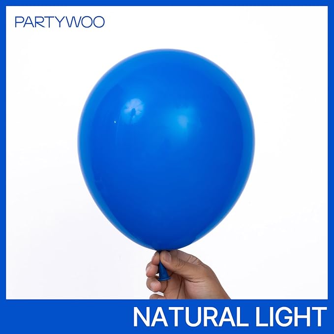 PartyWoo Royal Blue Balloons 127pcs Different Sizes Pack of 36 18 12 10 5 Inch Dark Blue Balloon Arch Kit for Baby Shower Gender Reveal Graduation Under The Sea Birthday Party Decorations Blue-Y5