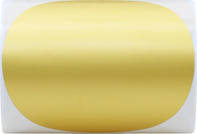 Hybsk Round Color Coding Circle Dots Labels Warehouse Inventory Organizer Stickers (4 inch, Gold)