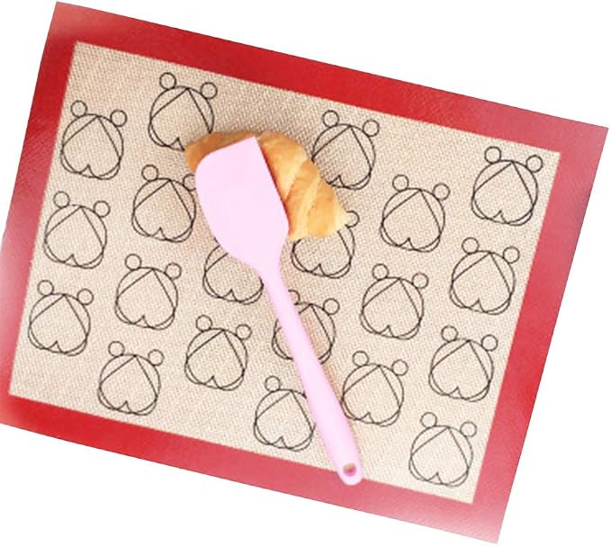 Topwon Macaron Baking Mat with Measurements,100% Non Stick Baking Mats, Pastry Mat & Macaroon Silicone Mat-2 Packed