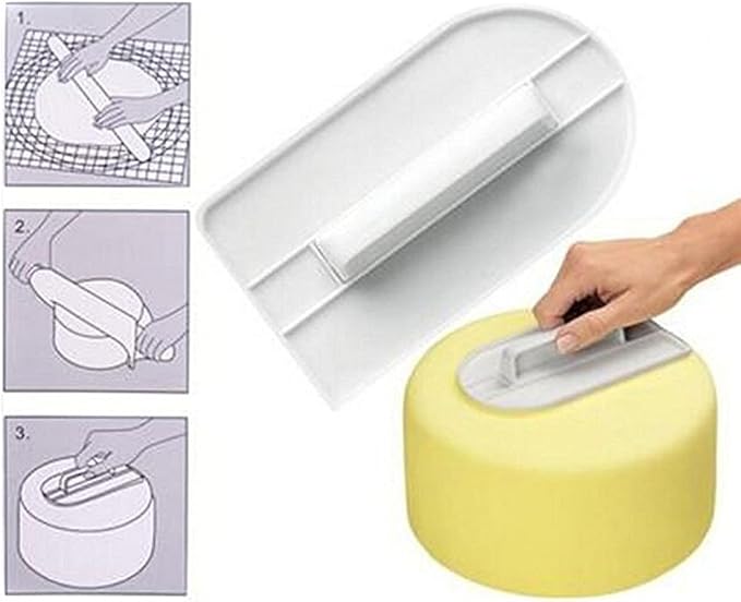 AKOAK 2 PCS Fondant Smoothing Tool Cake Decorate Smoother Polisher 14.5 x 8cm