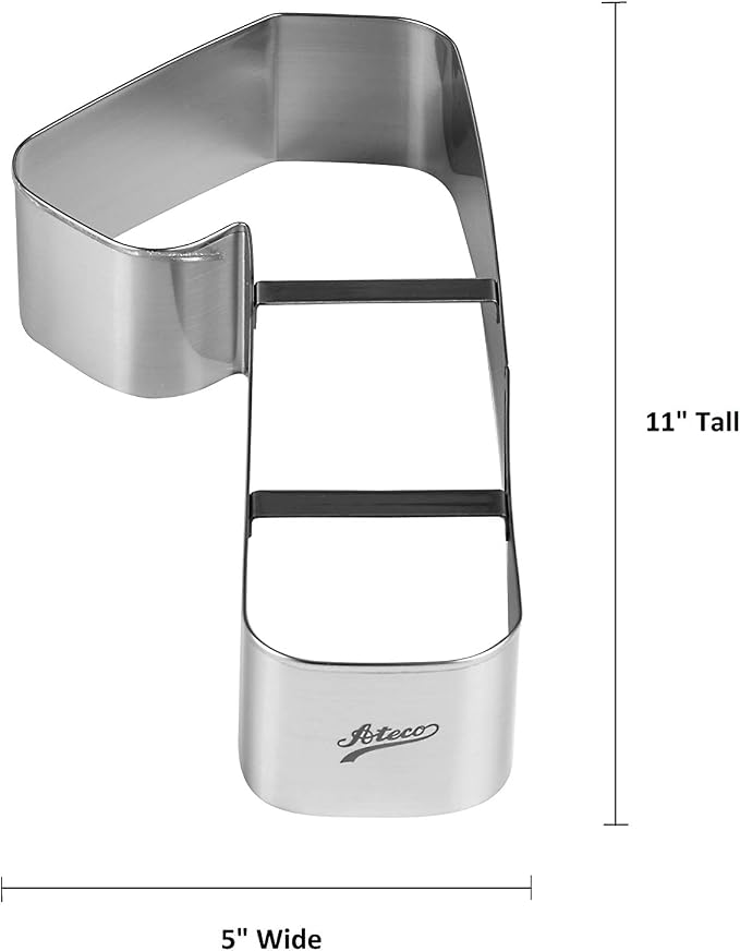 Ateco Extra Large Number 1 Cake Cutter, Silver