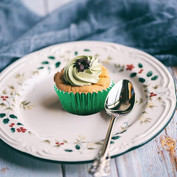 Green Foil Cupcake Liners,GOLF Standard Size Green Foil Cupcake Liners Wrappers Metallic Baking Cups,Muffin Paper Cases, 500 Pack