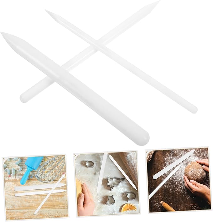 Alipis 3pcs Fondant Cake Decorating Kit Nonstick Rolling Pin Cake Smoother Baking Stick Carving Modeling Tool