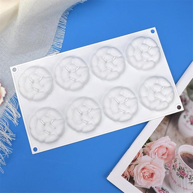mostsom Chocolate Almonds Molds Silicone 8 Cavities Chocolate Candy Fondant Mold Mould for DIY Baker Soap Mold (Almonds G1_11.8x6.88x0.72inch)