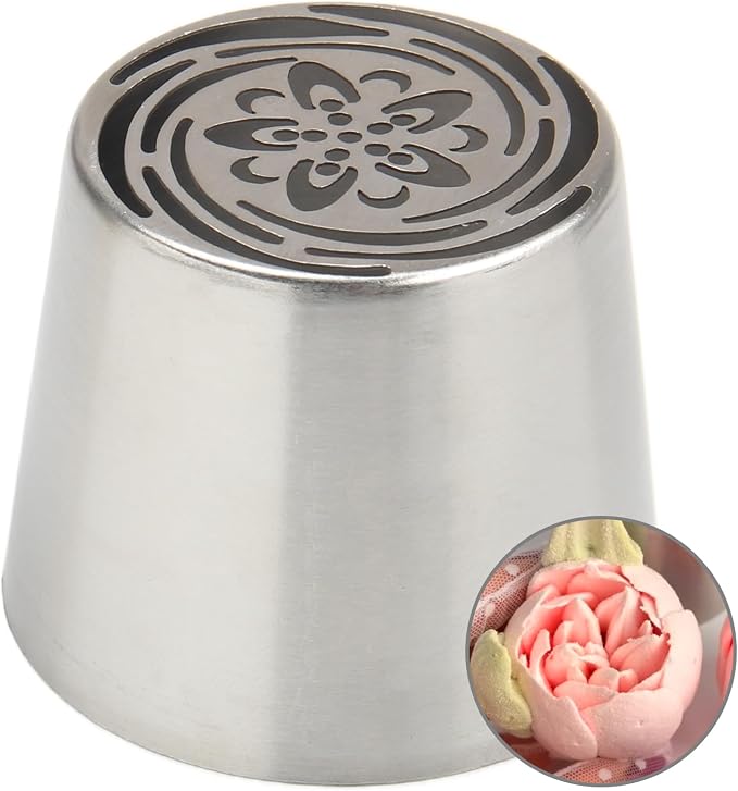 Extra Large Russian Piping Tips - Stainless Steel Flower Nozzles Set for Cake Decorating, Rose & Floral Icing Tips for Cupcakes, Cookies Professional Baking Tools (XXL, Style 81)