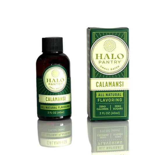 Natural CALAMANSI Flavoring Extract by HALO PANTRY (2oz bottle) | Dye-Free, Gluten-Free, Dairy-Free, Zero Sugars, NO Sweeteners, NO Calories | Perfect for customizing ANY baking, candy, dessert or drink recipes