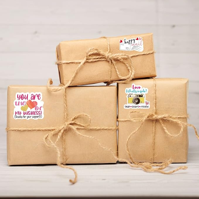 You are The Love of My Business Stickers,Thank You Sticker for Small Business Mail Envelopes Shipping Package Packing 500 Labels Per Roll