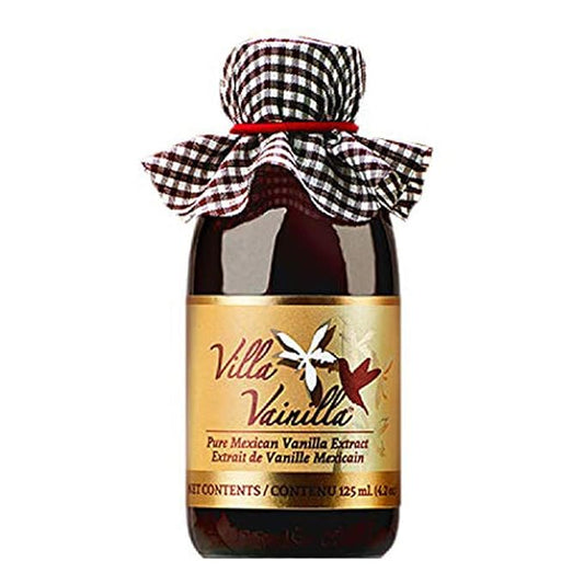 Villa Vainilla Pure Vanilla Extract Premium Concentrated, Real, Natural, Gourmet Va Flavor from Mexico (4.2 Fl Oz Pure Vanilla Extract)