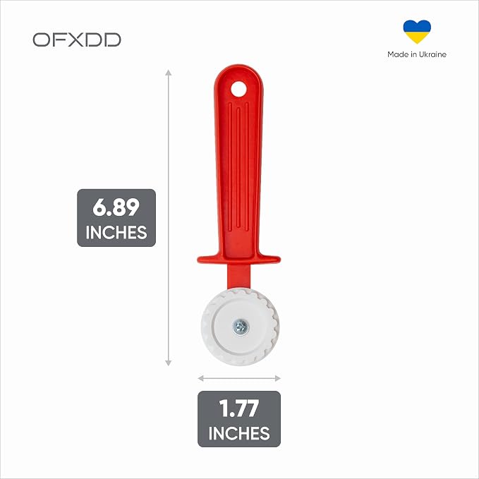Ravioli Cutter - Plastic Pasta Cutter with Roller - Hand Pastry Crimper/Stamp for Baking - Fluted Pastry Wheel Cutter with Grip