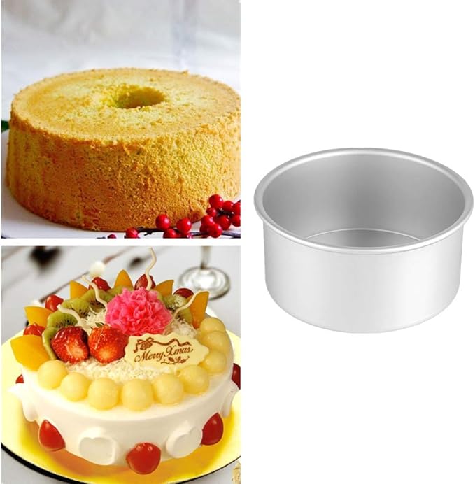 XZJMY 5Pack 5 Inch X 2 Inch Cake Pan, mini cake pan, round aluminum cake pan, used for family gatherings to bake mini cake pizza, quiche