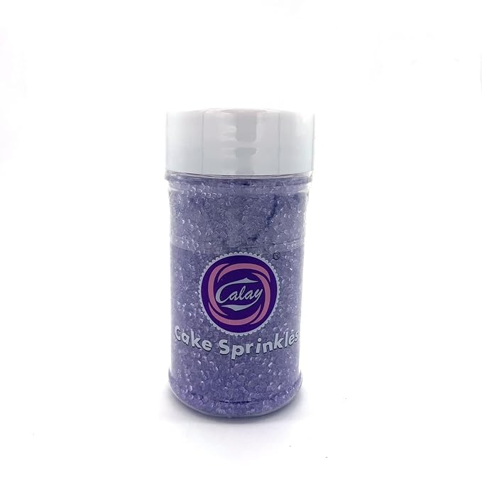 Edible Purple Sanding Sugar Sprinkles Cupcake Cake Toppers, Celebrations Candy Pearls Shaker Jar Wedding Party Cake Dessert Food Decoration Supplies 3.2oz(Purple)